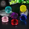 KUBOOZ Transparent Acrylic 6 Color Ear Plugs Tunnels Piercing Body Jewelry Earring Expanders Stretchers Wholesale 8mm to 25mm 48PCS