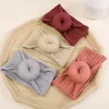 Baby Round Knot Bow Nylon Headband Newborn Donuts Turban headbands Cable knit Head wraps Babe Girls Hair Accessories