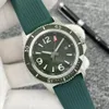Qualität grüner Zifferblatt Uhren Superocean Heritage Automatische mechanische Bewegung Watch Lederarmband Foding Clasp Herren Kleid Handgelenk