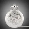 TFO Pocket Watch Silver hueco Pétalos envolventes Dancing Mermaid Diseño colgante de regalos de moda de damas232a275c4058900