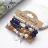 4st/set Pulseras Mujer Boho Handgjorda pärlarmbanduppsättning för kvinnliga pendellband armband för gåva