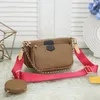 MULTI ACCESSORI borsa pochette tracolla borsa da sera tracolla in vera pelle Luxurys due tasche staccabili catena rimovibile