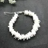 Sautoirs Blanc Puka Coquille Naturelle Pièce Irrégulière Puces Coquillage Collier Ras Du Cou Femme Mode Été Plage Bijoux Colliers Pour Femmes