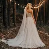 2022 vestidos de novia de un hombro encantadores con encaje de playa aplicados de tallas de novia de talla grande C0602W01