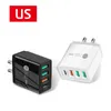 36W USB-C PD Quick Charge 3.0 US Fast Charger 4 Ports Head Adapter Universal mobile phone charger