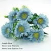 装飾的な花の花輪青い秋の偽ティーローズ牡丹シルクフラワーガーベラデイジー人工プラスチックウェディングホームアクセサリー装飾