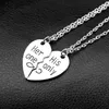 Pendant Necklaces Fashion Pair Her One His Only Stainless Steel Necklace Small Silver Color Couple Chains Jewelry DropPendant