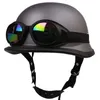 Duitse retro motorfietshelm met Goggles Casco Moto Open halve helm voor ride Chopper Biker Piloot