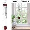 Decorative Objects & Figurines Metal Wind Chimes Outdoor Large Deep Tone Hanging 6 Sliver Aluminum Tubes Musical Tones Home DecorationDecora