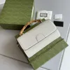 Tz borse da signore designer borsetta in stile vintage in stile venatura manico in bambù a catena metallica sacchetta di borse orizzontale per le spalle borse lady borse 4 colori 67574#
