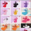 Engraved Heart Pendant Alloy Bell Keychain Jewelry Creative Pu Leather Backpack Bag Charm Accessories Birthday Anniversary Gifts Drop Delive