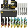 Glo Extracts Vape Cartridge 0.8ml 1ml Carts Thick Oil Atomizers 4*2.0mm Holes 510 Thread Empty Vaporizer Holographic Packaging Waferz Magnetic Display Box with QR Code