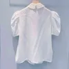 T-shirt da donna firmata bianca camicia ionica a maniche corte Fren swt e slve collo a bambola allentato nuovo stile suer P66S