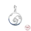 Argento sterling s925 Perline sciolte Bracciale con perline Catena di fornitura Ciondolo con ciondolo popolare di lusso Collana Pandora originale Regalo di gioielli da donna