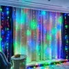 Dekorative Objekte Figuren LED-Lichterkette Weihnachtsdekoration Schlafzimmer Fernbedienung USB Hochzeit Girlande Vorhang 3M Urlaubslampe für Schlafzimmer Rama