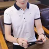Estilo da escola coreana adolescente pólo camisas homens polo tops 220402
