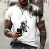 Men's T-Shirts T-shirt 3D Printing Fashion Personality Trend Breathable And Comfortable Simple Black White Style Top