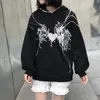 y2k harajuku sweatshirts القوطية الجرونج آذان الأرنب الميكانيكية أذنية محطمة سوداء هوديي النساء الخريف هوديز أزياء الشارع 220816