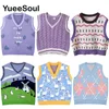 Japan Japan Style Sweet Sweter kamizelka Bez rękawów luźna kamizelka odzieży zewnętrznej kamizelki vintage Y2K Autumn Pullovers Tops 220715