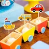 Вечеринка поставляет мультипликационные вагоны в форме пирожных для декора для детей день рождения
