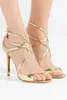 Designer Luxury Lang Sandals Round Toe Women High Heels Elegant Lady Ankle Straps Sexy Lady Gladiator Sandal Party Wedding With Box,EU43