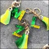 Key Rings Jewelry Custom Keyrings Keychain Initial Letter A-Z Number 0-9 Tassel Pendant Bag Charms Accessories Fashion Gift Car Chains Ring