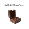 Wooden Jewelry Single Slot Ring Box Engagement Wedding Keepsake Bridal Boxes Custom Logo Vintage Holder Storage Gift Holder for Proposal Birthday-Square