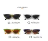 Vintage gato olho designer mulheres óculos de sol diamante feminino óculos preto cor gafas de sol shine sol óculos uv400