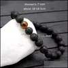 Beaded Strands Bracelets Jewelry Fashion Men Lava Beads Black Volcanic Rock Tiger Eyes Energy Stone Handmade Buddha Prayer Beaded 8915796