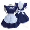 Vrouwen Dames Lolita Korte Mouw Kraag Retro Meid Jurk Leuke Franse Maid Outfit Cosplay Komen Plus Size S-5XL L220714