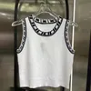 Designer F Print Womens Tanks Camis Fashion New Ice Silk Knitted Letter Jacquard Tank Top