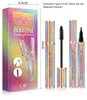 4d Fiber Lash Mascara + Eyeliner Pencil Kit Svart vattent￤t smink Qic Starry Sky Mascara Volym Tjock Eyelash L￥ngvarig ￶gonfoder