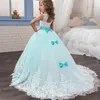 Girl's Dresses Anno Anno Principessa Dress Girls For Formal Party Bambini Long Flower Flower Warry Abbigliamento da sera Prom Ball Gown 6-14T