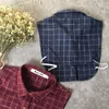 Bow Ties Plaid Fake Collar Shirt Men 2022 Removable False For Women KId Size S To XXL Detachable Nep Kraagie Fier22