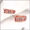 Clip-on schroef terug oorbellen sieraden mooi ontwerp 18k rose goud vergulde clip met zirkon dames mode feestje drop levering 2021 1MBVF