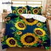 AHSNME Plant Landscape Sunflower Bedding Set Print Quilt Cover for King Queen Size Market can be customized pattern bedding Duvet Cover 220616