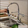 Modern Chrome Brass Spring Kitchen Faucet Swivel Spout Sink Mixer Tap Deck Mount Drop Delivery 2021 Faucets Faucets Showers Accs Home Gar