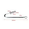 NXY SEX ANAL Toys New Rostfri Steel Metal Anal Hook With Ball Hole Butt Plug Dilator Prostate Massager SM Bondage Sex Toy For Man Male 1220