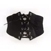 Bälten Kvinnor Fashion Elastic Stretch Wide Band Corset Buckle midjebälte midjeband runt Cinch Pu Leather Bowknotbälten