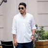 Men's Casual Shirts Fashion Loose Slim Fit Men White Shirt Plus Size Office Wear Long Sleeve Top Autumn Social Male Boys 7xl 8xlMen's