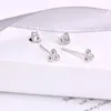 Boucles d'oreilles pour femmes 925 argent Sterling délicat petit rond géométrique Piercing goujons boucles d'oreilles Pendientes bijoux fins