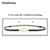 Belts Direct Selling Adjustable Leather Ladies Dress Skinny Thin Women Waist Strap Gold Color Buckle Female FactoryBelts