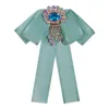 Koreaanse handgemaakte doek kunst strikje broches voor vrouwen kleur crystal strass kwast kraag speldjes shirt sieraden accessoires geschenken