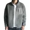 Lamm Kaschmir Mantel 2021 Herbst Winter Jacke Männer Stehen Kragen Zipper Verdickt Fleece Faux Pelzmantel Sowohl Männer Und Frauen Können Tragen Y220803