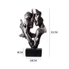 Hars Standbeeld Nordic Retro Paar Kissing Home Decor Beeldjes Gouden Romantische Sculptuur Woonkamer Decoratie Ornamenten 220406