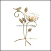 Other Home Decor Garden Nordic Wrought Iron Candlestick Golden Bird Scented Candleholder Wedding Dining Table Decoration Candle Stand Drop