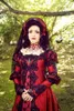 Gothic Ever After Abito da sposa rosso scuro Una linea Abiti da sposa vittoriani vintage Abiti da cerimonia da sposa con maniche lunghe in rilievo con applicazioni di pizzo nero 2022 Abiti