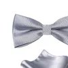 Slim Tie Set Men Bow and Pocket Square Bowtie slips Cravate näsduk Man Corbatas Hombre Pajarita Fit Wedding