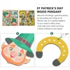 Décoration de fête 2sets Pendentif St. Patrick Day Creative Suspendu Deocr Maison Planche En Bois Pour Centre Commercial