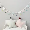 Party Decoration 245cm Hanging Banner Pennant Bunting Flags String With Plush Balls Kids Garland Room Decoration Party